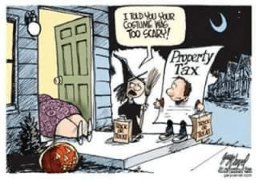 Halloween property tax comic
